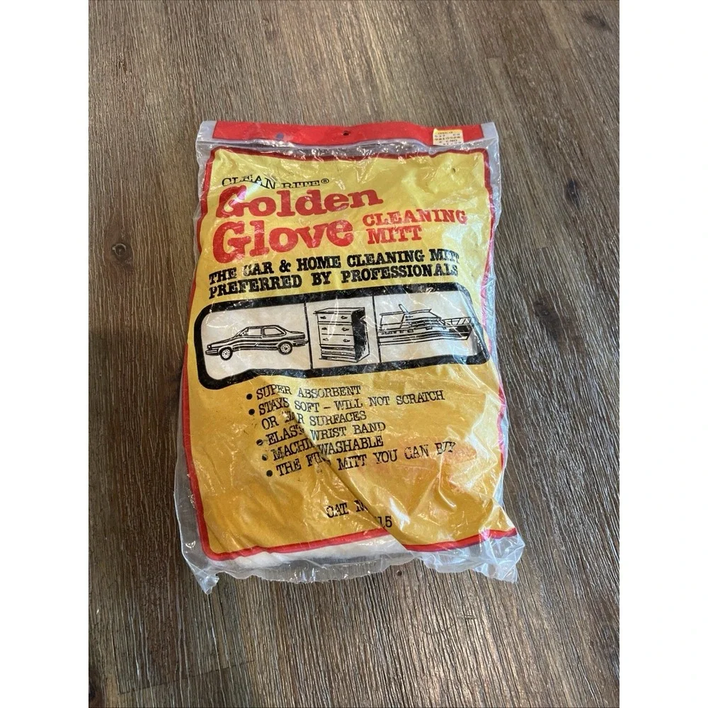 Vintage Cleaning Supplies Golden Glove Cleaning Glove And Sponges Retro Kitchen